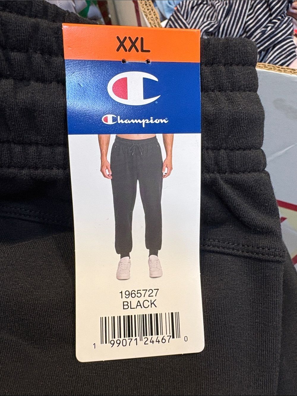 Champion Men’s Black Jogger Bottoms - XXL